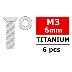 TITANIUM SCREWS M3X6 MM HEX...