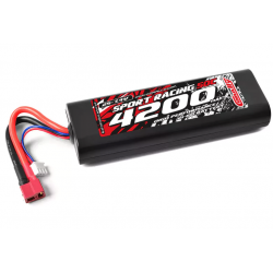 batteria lipo stick pack 4200mah 7.4v 2s con T-plug