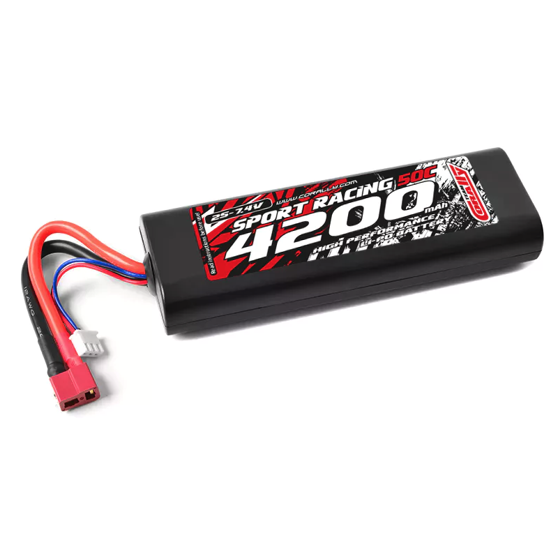 batteria lipo stick pack 4200mah 7.4v 2s con T-plug