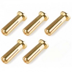 5mm Male gold connector (5pcs)