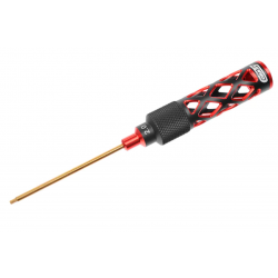 2.0mm hex screwdriver with hardened tip and aluminium lightened grip